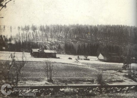 Domek J. Dudka v Hutích (domek dnes neexistuje, zbytky na dně přehrady Šance-Řečice)